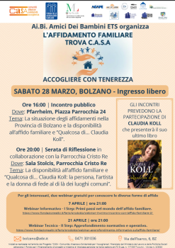 L'AFFIDAMENTO FAMILIARE TROVA CASA