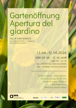 Apertura del giardino di Villa San Marco + mostre