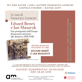 Presentazione del libro: „Edvard Benes e Jan Masaryk
