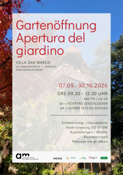 Apertura del giardino con mostre