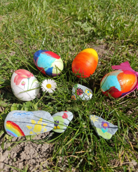 Ostereier färben in der Hofburg Brixen