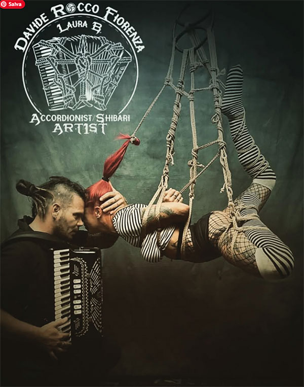 Quando la fisarmonica incontra il Kinbaku. Il musicista Davide Rocco Fiorenza dialoga con l’arte giapponese delle corde